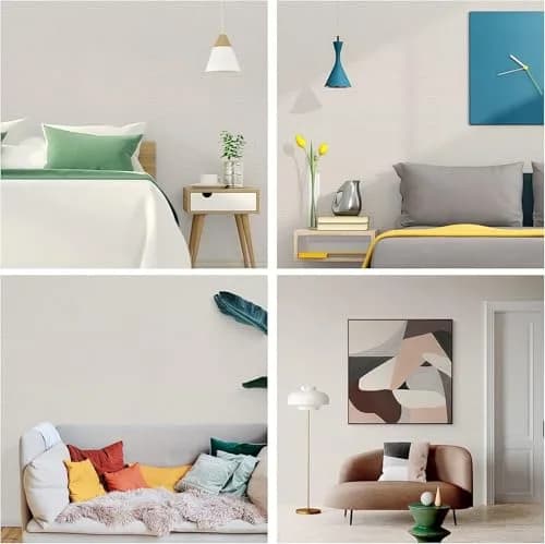 TANONE Grasscloth Peel and Stick Wallpaper 40cm (15.7 in) x 500cm (197 in) | Beige Linen Texture, Waterproof, Easy Install thumbnail 5