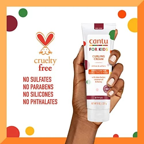 Cantu Care for Kids Shea Butter Curling Cream 24 oz (710ml) | Gentle Curl Definition for Textured Hair thumbnail 5
