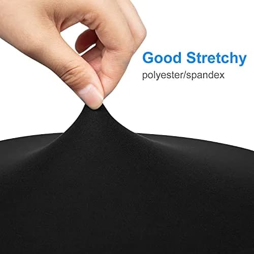 HFATMOS Black Round Stool Covers 2 Pcs | Fits 9-12 inch Diameter Stools thumbnail 7