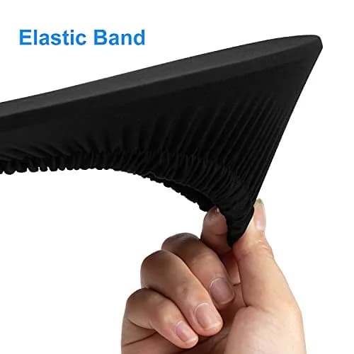 HFATMOS Black Round Stool Covers 2 Pcs | Fits 9-12 inch Diameter Stools thumbnail 2