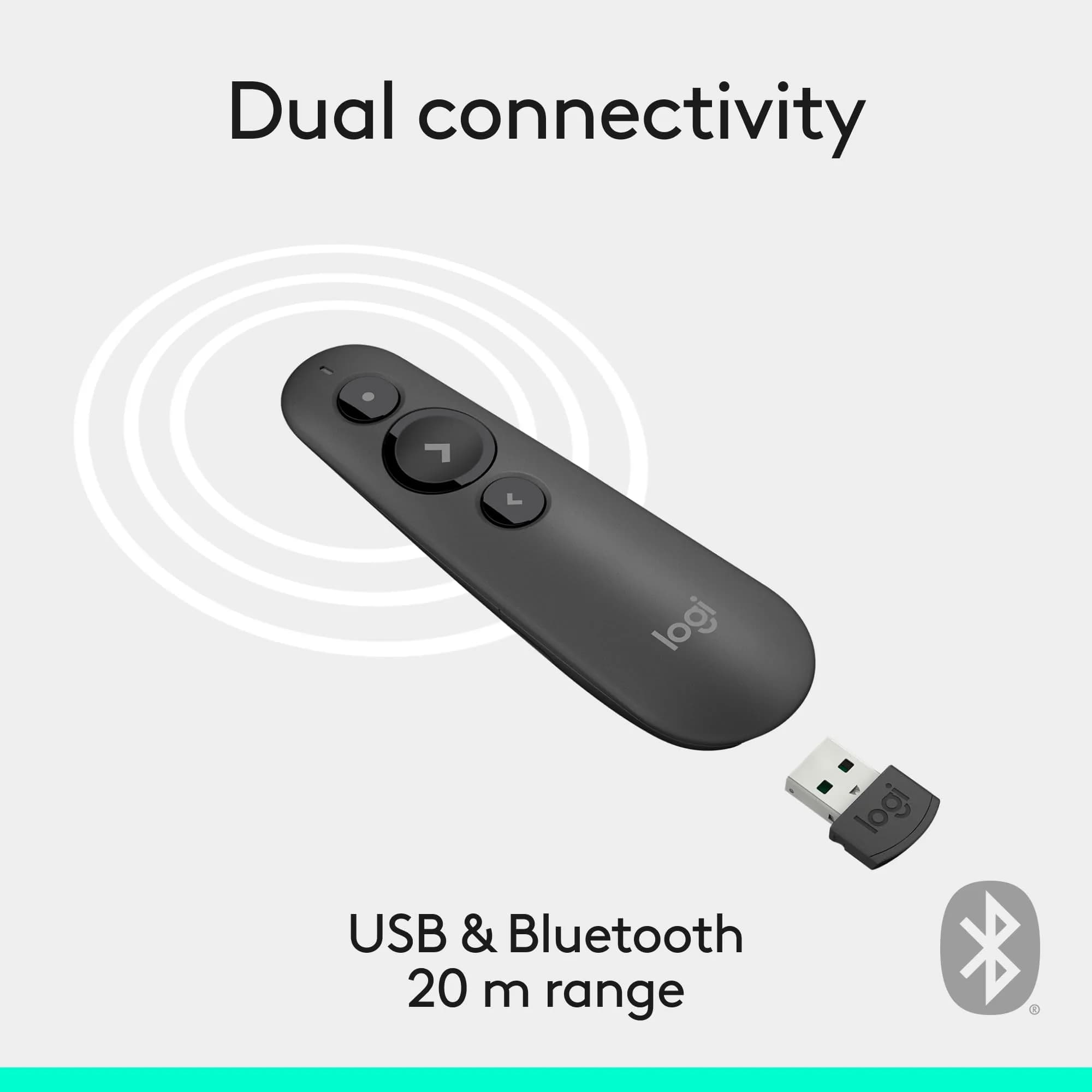 Logitech Wireless Presenter R400 with Laser Pointer - view 5