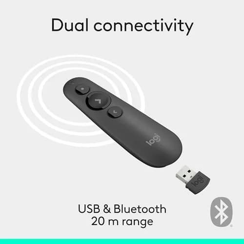 Logitech Wireless Presenter R500s with Laser Pointer & USB Receiver (12.4cm x 3.6cm x 2.5cm) thumbnail 5