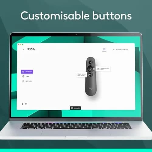 Logitech Wireless Presenter R500s with Laser Pointer & USB Receiver (12.4cm x 3.6cm x 2.5cm) thumbnail 6