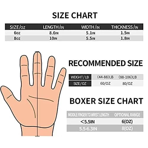 Grosee Kids Boxing Glove 8 oz | Durable PU Leather, Breathable & Comfortable (80-105 lbs) thumbnail 5