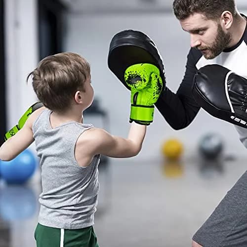 Grosee Kids Boxing Glove 8 oz | Durable PU Leather, Breathable & Comfortable (80-105 lbs) thumbnail 6