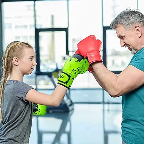 Grosee Kids Boxing Glove 8 oz | Durable PU Leather, Breathable & Comfortable (80-105 lbs) thumbnail 7