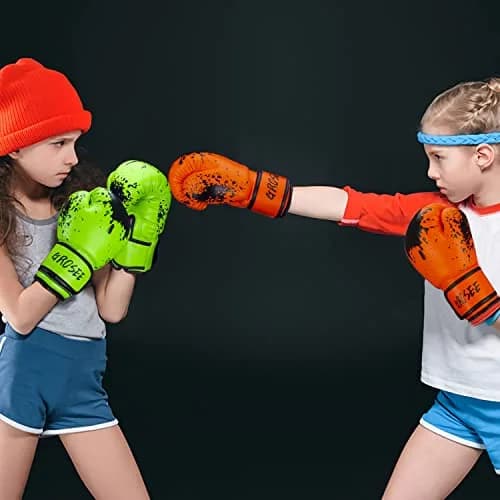 Grosee Kids Boxing Glove 8 oz | Durable PU Leather, Breathable & Comfortable (80-105 lbs) thumbnail 8