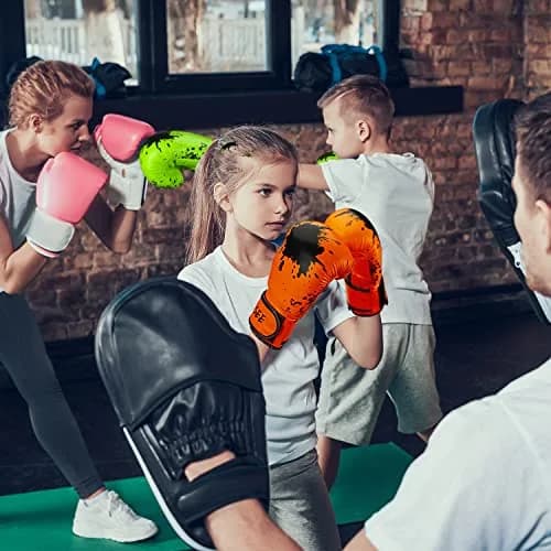 Grosee Kids Boxing Glove 8 oz | Durable PU Leather, Breathable & Comfortable (80-105 lbs) thumbnail 9