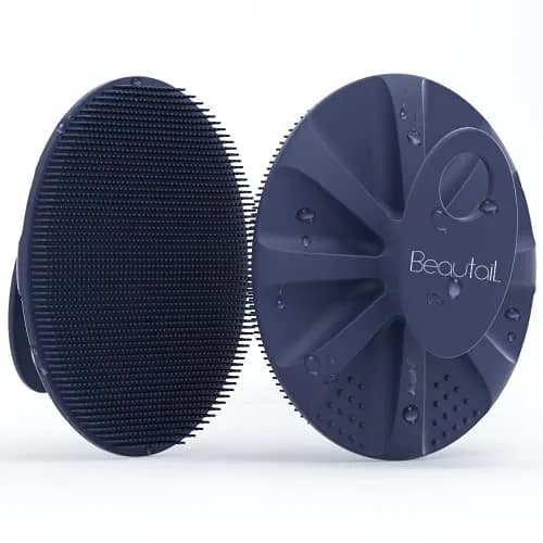 BEAUTAIL Silicone Body Scrubber Gentle Exfoliating Brush for Sensitive Skin | 83g (2.9oz) Blue thumbnail 1