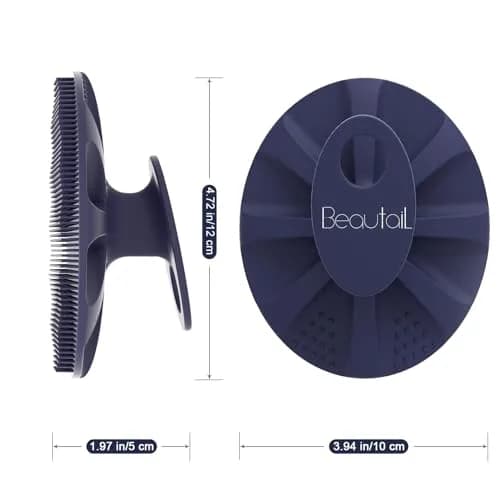 BEAUTAIL Silicone Body Scrubber Gentle Exfoliating Brush for Sensitive Skin | 83g (2.9oz) Blue thumbnail 7