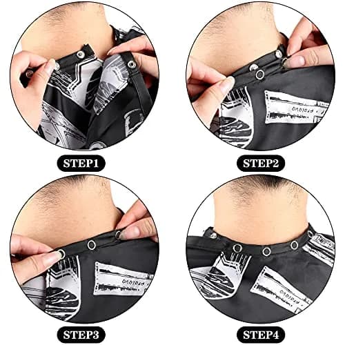 FEBSNOW 3 Pcs Professional Barber Cape for Adults, Hairdressing Salon Cape 140cm (56in) x 117cm (46.8in) | Waterproof Polyester Fabric thumbnail 5