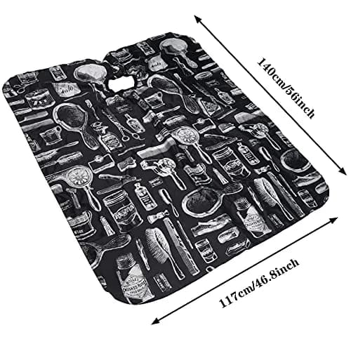 FEBSNOW 3 Pcs Professional Barber Cape for Adults, Hairdressing Salon Cape 140cm (56in) x 117cm (46.8in) | Waterproof Polyester Fabric thumbnail 2