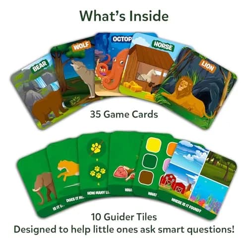 Skillmatics Guess in 10 Junior Animal Kingdom Card Game | Educational Trivia for Kids Ages 3-6 thumbnail 2