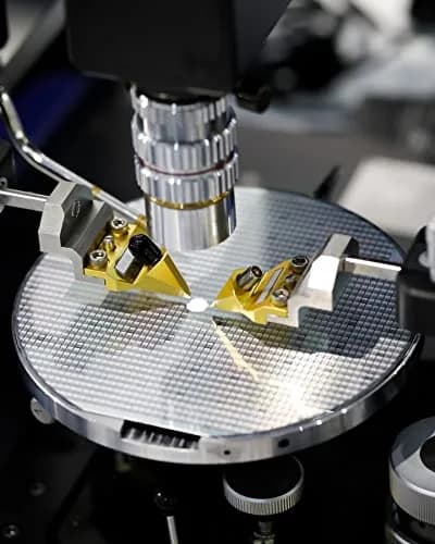 Moderock Integrated Circuit Real Chip 5 in Silicon Wafer | Uncut IC, Diffraction Pattern, Fragile Silicon thumbnail 2