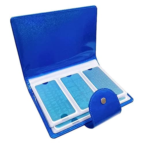 FingerAngel Nail Art Stamper Plate Collection 50 Slots | Large Size 6x12cm & 9.5x14.5cm | Dark Blue thumbnail 2