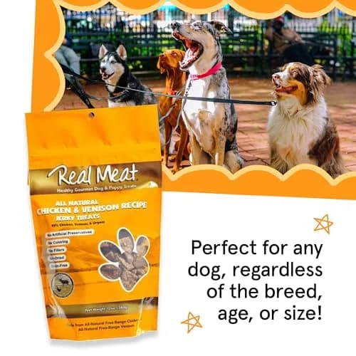 TRMC Real Meat Dog Treats 12oz | Grain-Free, High-Protein Venison & Chicken Jerky for Dogs thumbnail 7