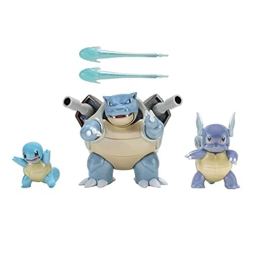 Jazwares Pokémon Select Evolution 3 Pack | 2-Inch Squirtle, 3-Inch Wartortle & 4.5-Inch Blastoise Figures for Kids thumbnail 1