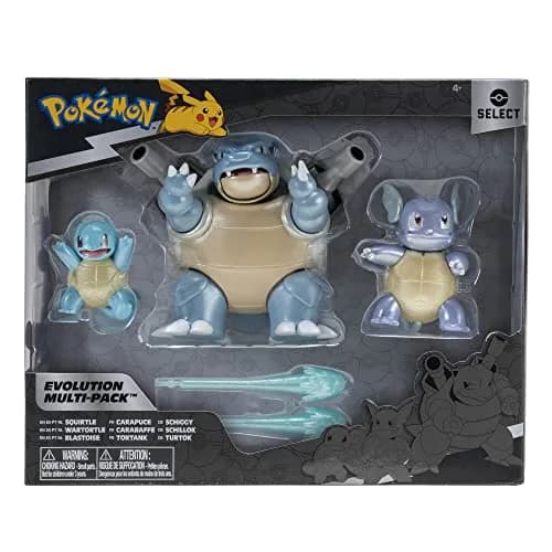Jazwares Pokémon Select Evolution 3 Pack | 2-Inch Squirtle, 3-Inch Wartortle & 4.5-Inch Blastoise Figures for Kids thumbnail 2