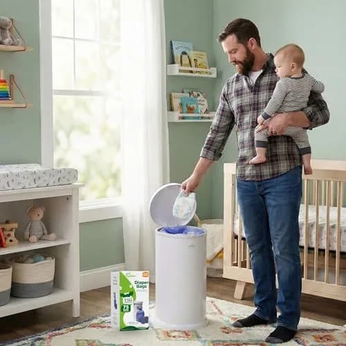 Pail Buddies Diaper Pail Refill Bags 75 Count | Odor Control, Tear-Resistant, 13-Gallon Capacity thumbnail 8