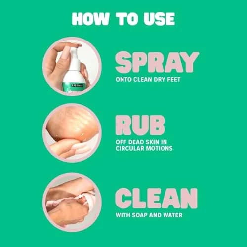 Freeman Flirty Feet Coconut & Aloe Foot Peeling Spray 118ml (4 fl.oz.) | Exfoliates Dead Skin for Soft, Smooth Feet thumbnail 4
