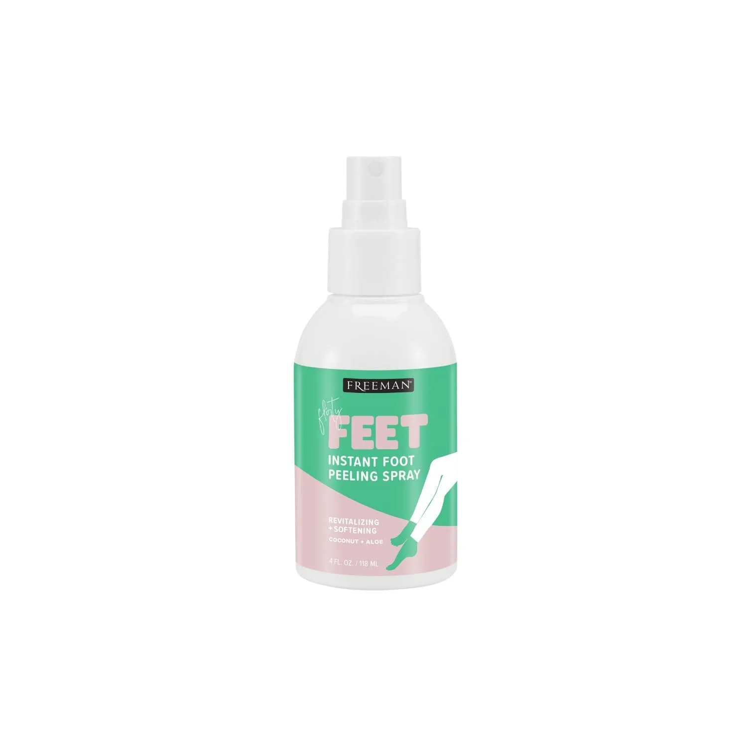 Freeman Flirty Feet Coconut & Aloe Foot Peeling Spray 118ml (4 fl.oz.) | Exfoliates Dead Skin for Soft, Smooth Feet - main product image