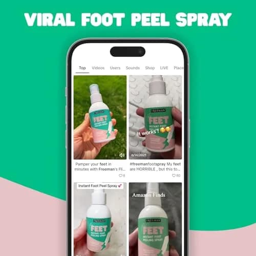 Freeman Flirty Feet Coconut & Aloe Foot Peeling Spray 118ml (4 fl.oz.) | Exfoliates Dead Skin for Soft, Smooth Feet thumbnail 2
