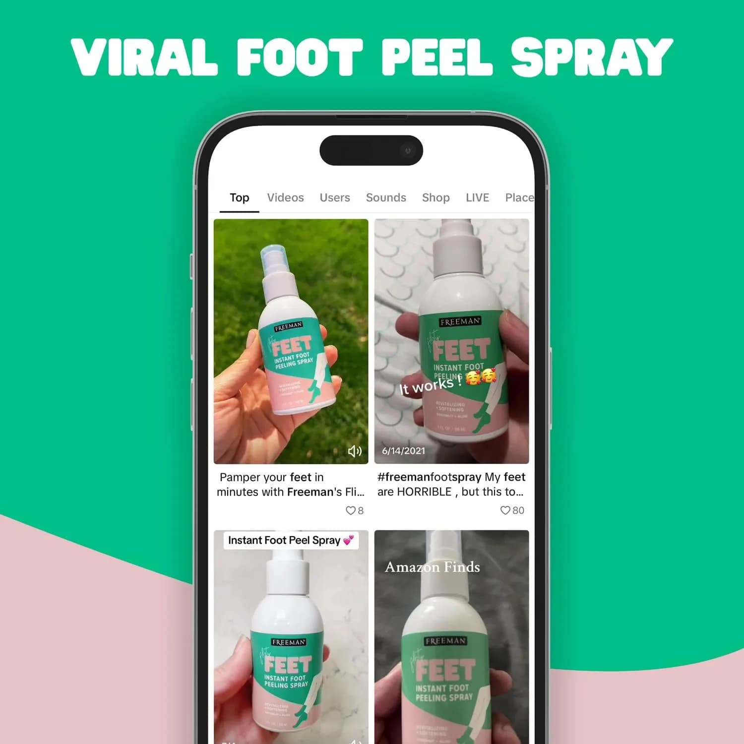 Freeman Flirty Feet Coconut & Aloe Foot Peeling Spray 118ml (4 fl.oz.) | Exfoliates Dead Skin for Soft, Smooth Feet - view 2