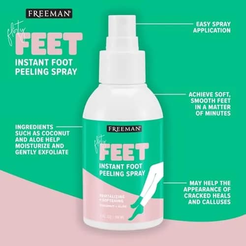 Freeman Flirty Feet Coconut & Aloe Foot Peeling Spray 118ml (4 fl.oz.) | Exfoliates Dead Skin for Soft, Smooth Feet thumbnail 3