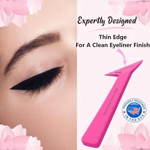 Vertex Eyeliner Stencils & Brushes Set | Precision Wing Tip Tool for Beginners thumbnail 3