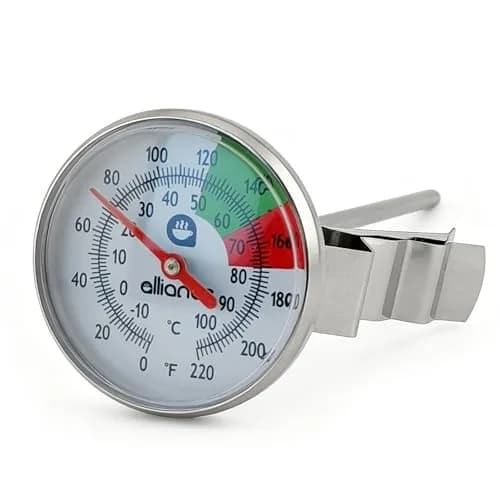 ALLIANCE BREW GEAR Milk Frothing Thermometer with Clip,White,0-220°F | Accurate, Recalibratable for Latte & Cappuccino thumbnail 1