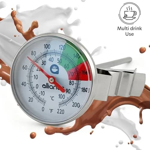 ALLIANCE BREW GEAR Milk Frothing Thermometer with Clip,White,0-220°F | Accurate, Recalibratable for Latte & Cappuccino thumbnail 4