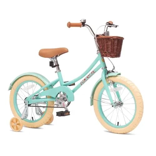 ACEGER Girls Bike with Basket 16 Inch | Retro Style for Kids 3-12 Years thumbnail 1