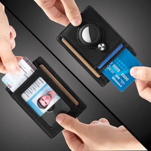 Hawanik Slim Minimalist Front Pocket Air Tag Wallet Thin Card Holder Wallet thumbnail 2