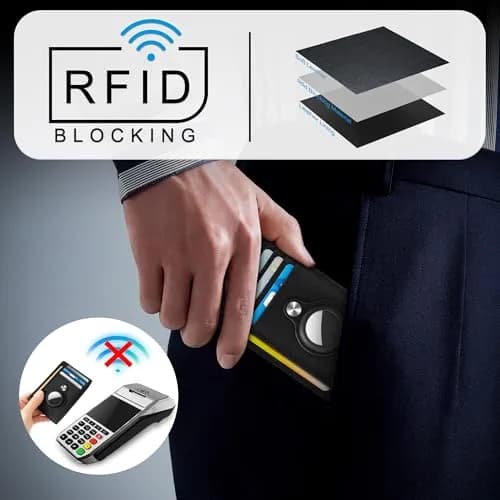 Hawanik Slim Minimalist Front Pocket Air Tag Wallet Thin Card Holder Wallet thumbnail 4