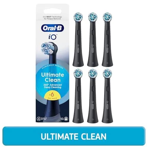 Oral-B Ultimate Clean Replacement Toothbrush Heads Black 6 Count | Deep Cleaning for Oral-B iO Electric Toothbrushes thumbnail 2