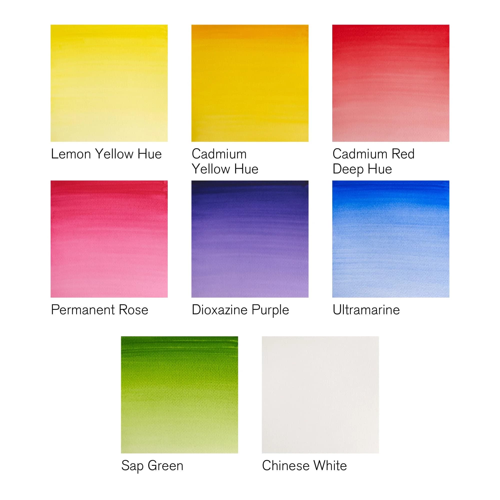Winsor & Newton Cotman Watercolor Paint Set, 8 Half Pans, Floral Pocket Set | Fine Art Pigments, Transparent Color, Lightfast & Permanent - view 3