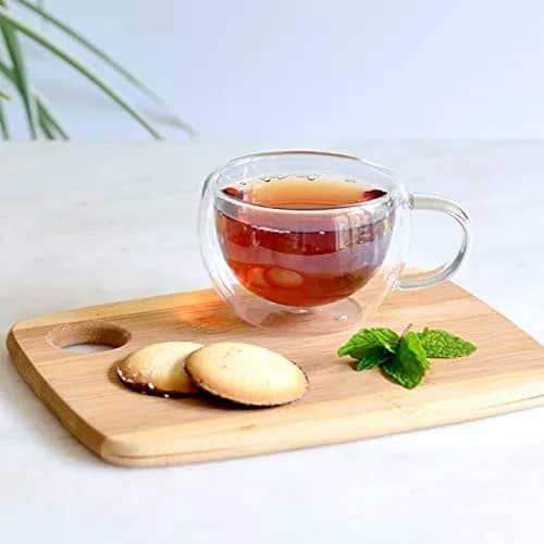 Youngever Glass Espresso Mug Wide | Double Wall Thermo Insulated 5.5oz thumbnail 4