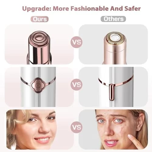 gurelax Electric Facial Hair Remover 5 Piece Set | Painless, Rechargeable, Hypoallergenic for Women thumbnail 6