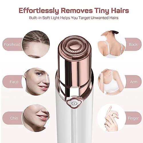 gurelax Electric Facial Hair Remover 5 Piece Set | Painless, Rechargeable, Hypoallergenic for Women thumbnail 2