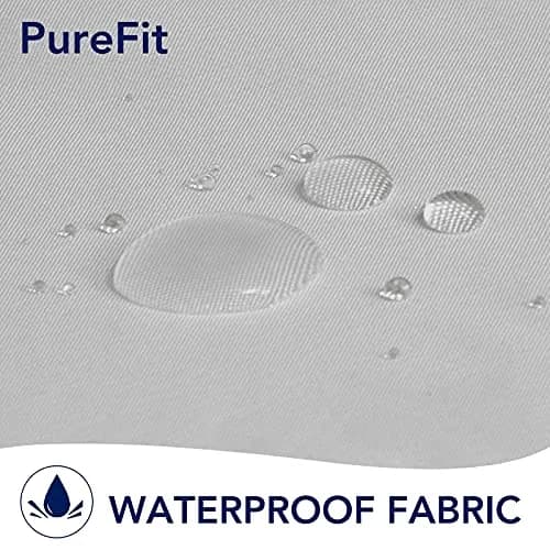 PureFit Waterproof Outdoor Curtains for Patio 241cm x 254cm | Weatherproof UV Resistant Light Gray Grommet Panels thumbnail 2