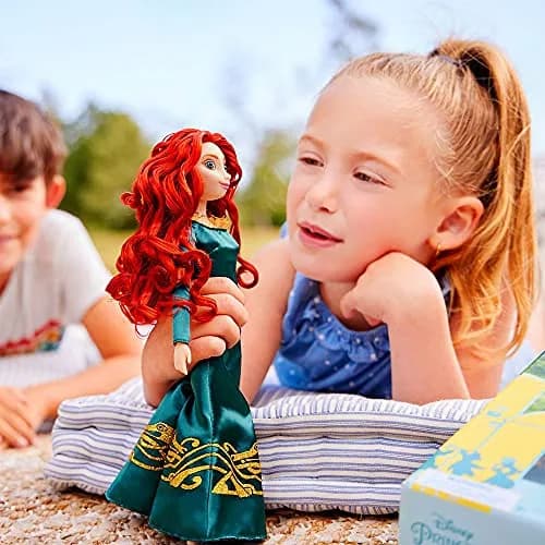 Disney Store Merida Classic Doll 11.5 Inches | Includes Brush, Fully Poseable Toy in Green Gown thumbnail 4