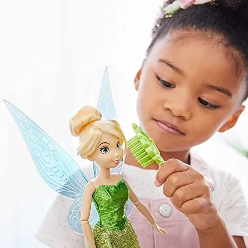 Disney Store Tinker Bell Classic Doll 11 Inches | Fully Posable Toy with Brush and Wings thumbnail 4