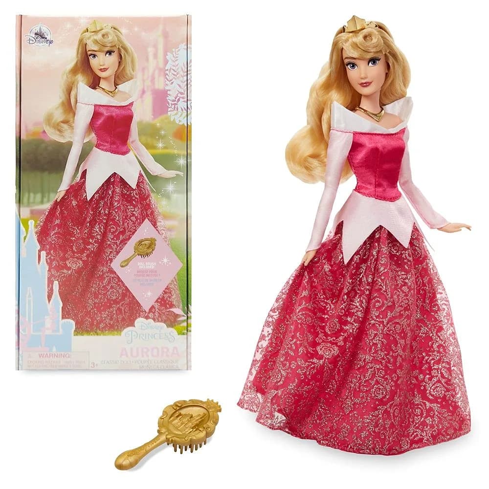 Disney Store Aurora Princess Doll 11 Inches | Fully Posable with Accessories