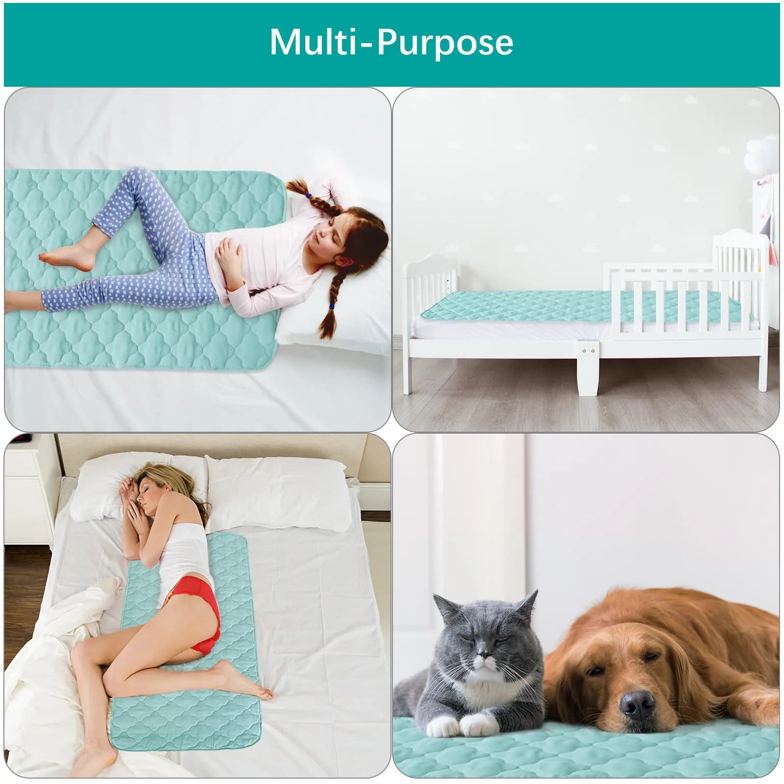Biloban Waterproof Crib Mattress Protector 28"x52" (71cm x 132cm) | Breathable Quilted Pad for Safe Sleep thumbnail 6