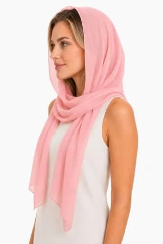YOUR SMILE Women Lightweight Breathable Solid Color Soft Chiffon Scarf 70x27.5 inches | Elegant Year-Round Accessory thumbnail 2