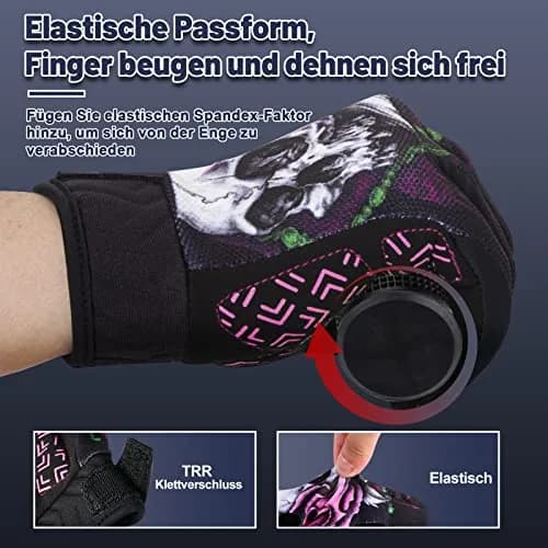 RIGWARL Women's Touchscreen Motorcycle Gloves - Pink, Breathable, Non-Slip, Full Finger for Mountain Bike, Cycling, ATV, MTB | Impact & Abrasion Protection thumbnail 5
