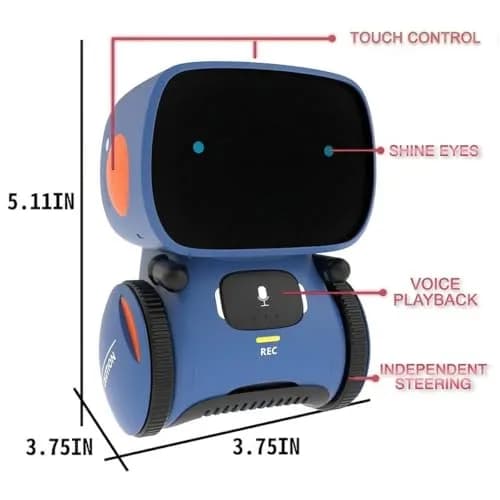 98K Kids Robot Toy for Girls and Boys | Touch & Voice Control, Dancing & Singing, ASTM F963 Certified, Blue thumbnail 6
