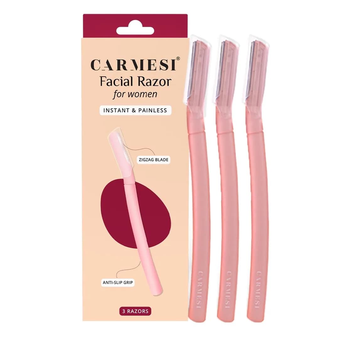 Carmesi Facial Razor for Women | Painless & Precise Face Hair Removal | Gentle Exfoliation & Smoother Skin
