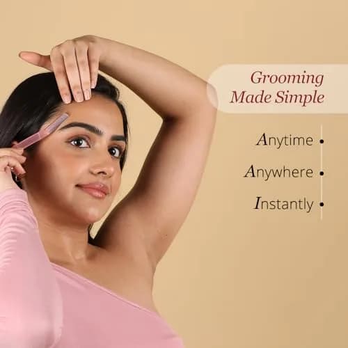 Carmesi Facial Razor for Women | Painless & Precise Face Hair Removal | Gentle Exfoliation & Smoother Skin thumbnail 4