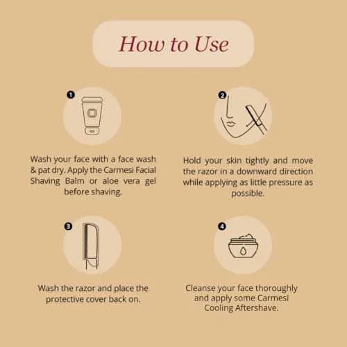 Carmesi Facial Razor for Women | Painless & Precise Face Hair Removal | Gentle Exfoliation & Smoother Skin thumbnail 7